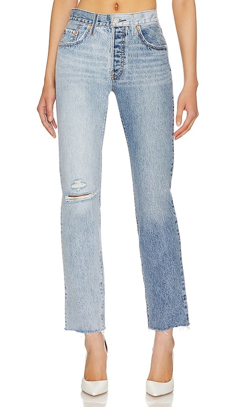 Levi's Two Tone Blue 501 Straight Denim Jeans Size 29